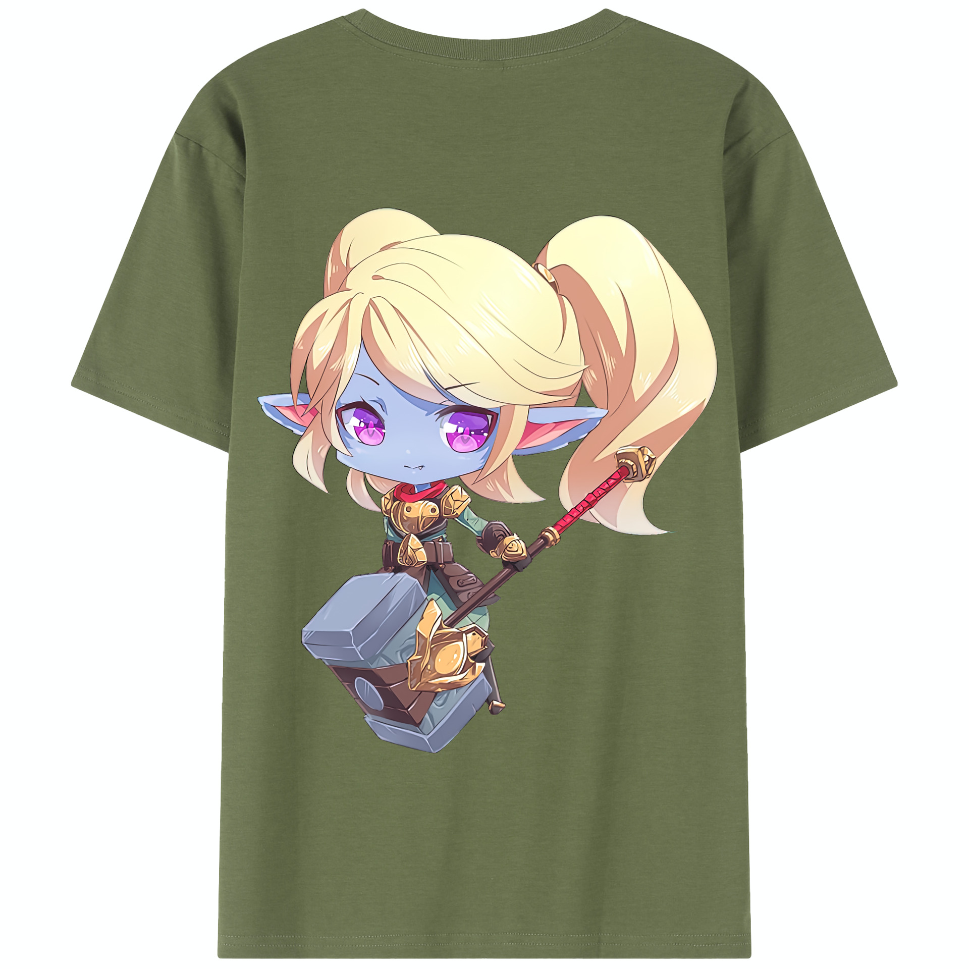 リーグ・オブ・レジェンド League of Legends LOL 綿100％半袖Tシャツ（背面プリント）